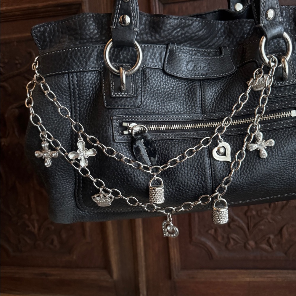 Sold! Charm Belt Purse Chain Bag Crown Rhinestone Heart Flower Cross 2000s